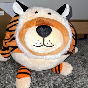 Striped Tiger Plush Toy - Orange and Black